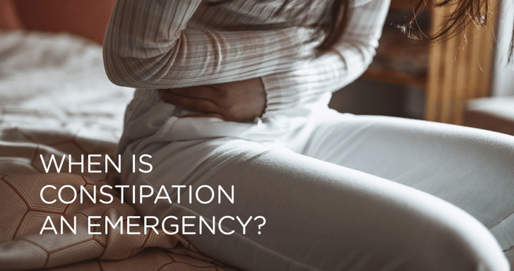 When is constipation an emergency
